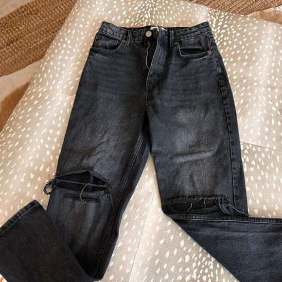 Zara Charcoal Denim Jeans - Picture 3 of 5
